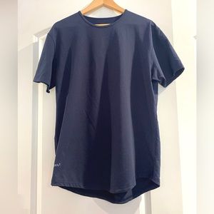 BYLT DROP CUT S/S LUX NAVY BLUE SHIRT